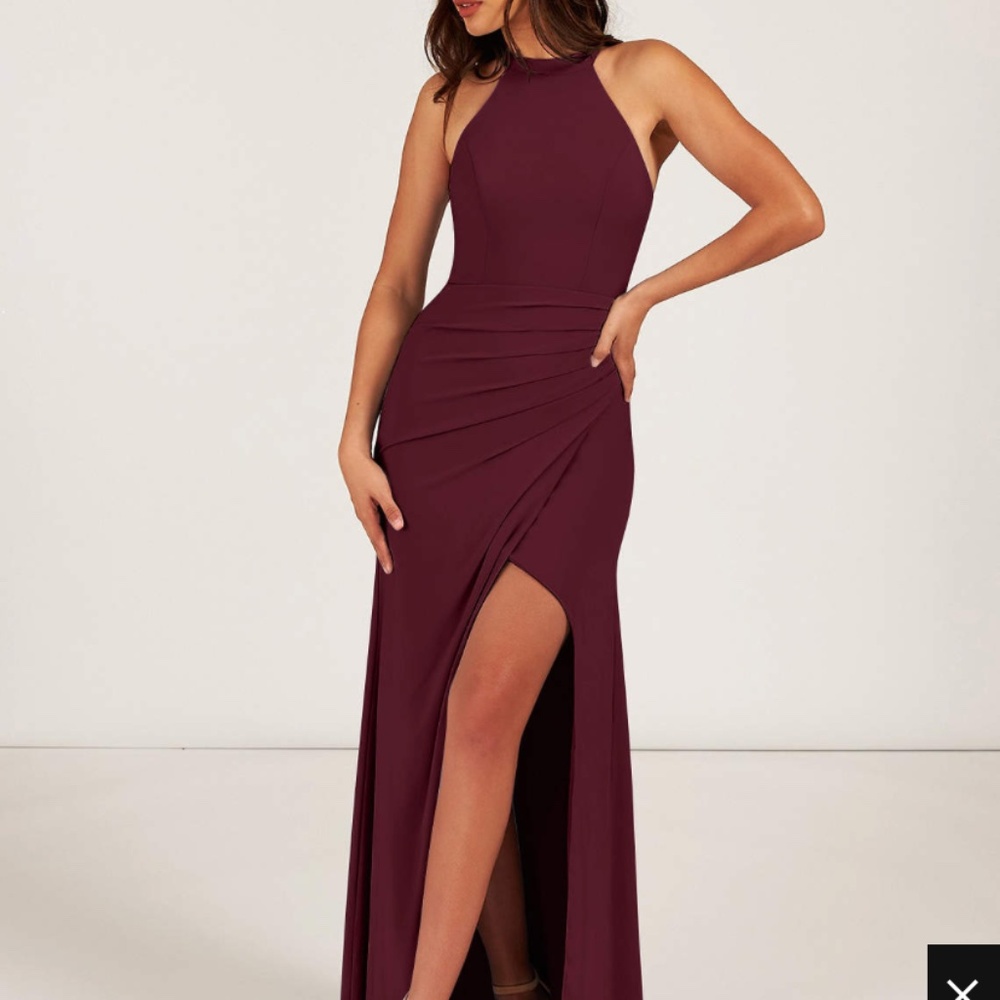 Azazie Galicia Bridesmaid Dress in Cabernet